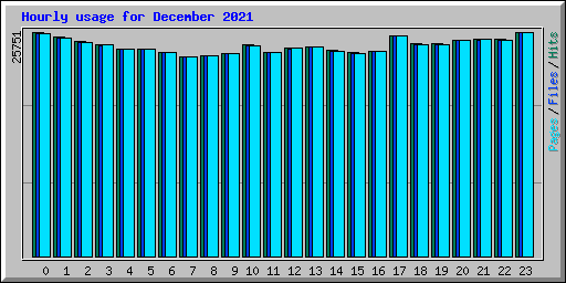 Hourly usage for December 2021