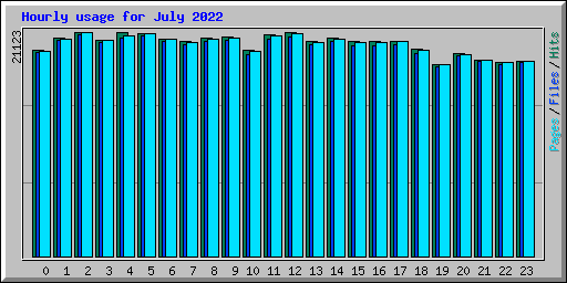 Hourly usage for July 2022